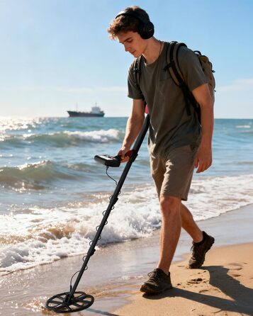 Металошукач KAIWEETS Profi Set: LCD дисплей, водонепроникна котушка, 30см глибина, регулювання чутливості, для дорослих та дітей