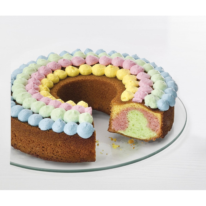 Dr. Oetker Springform with flat and tube bottom, Ø 26 cm, leak-proof cake pan with 2 bases, round steel baking pan with ceramic reinforced non-stick coating (Color: gray), Quantity: 1 piece