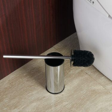 Підставка для туалетного йоржика BGL, нержавіюча сталь, кольорова, кругла, підлогова, з йоржиком, для ванної кімнати (хром)