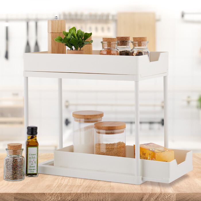 Relaxdays Under Sink Shelf with 2 Tiers