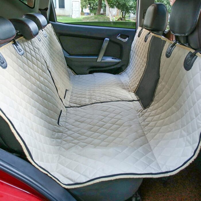 Захист для заднього сидіння авто для собак CSDY: водонепроникний, антиковзкий, з боковими захистами та кріпленням для ременя безпеки