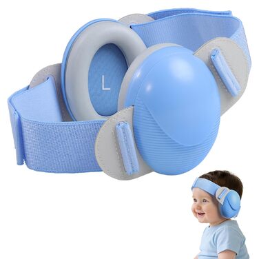 Навушники для захисту слуху для малюків 0-48 місяців (блакитні) - сертифіковані CE та ANSI