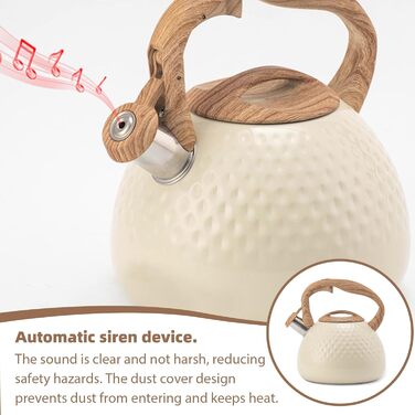 Сучасний чайник-заварник Induktion 3L з нержавіючої сталі з дерев'яною ручкою, для плити, чайник для чаю та кави