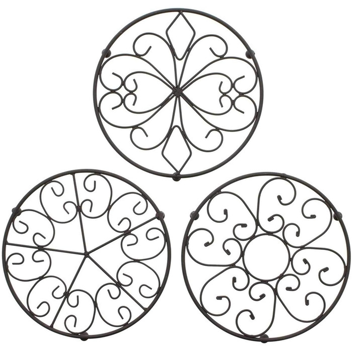 SIDCO Pot or Pan Trivets 3 x Round Table Protector Country House
