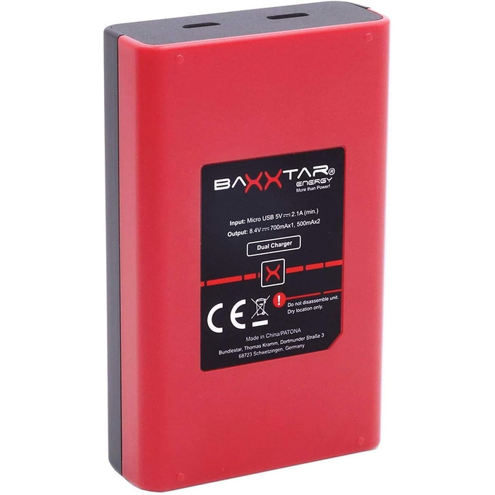 Акумулятор Baxxtar 2X DMW-BLG10E для Panasonic Lumix (з USB зарядним пристроєм та LCD дисплеєм)