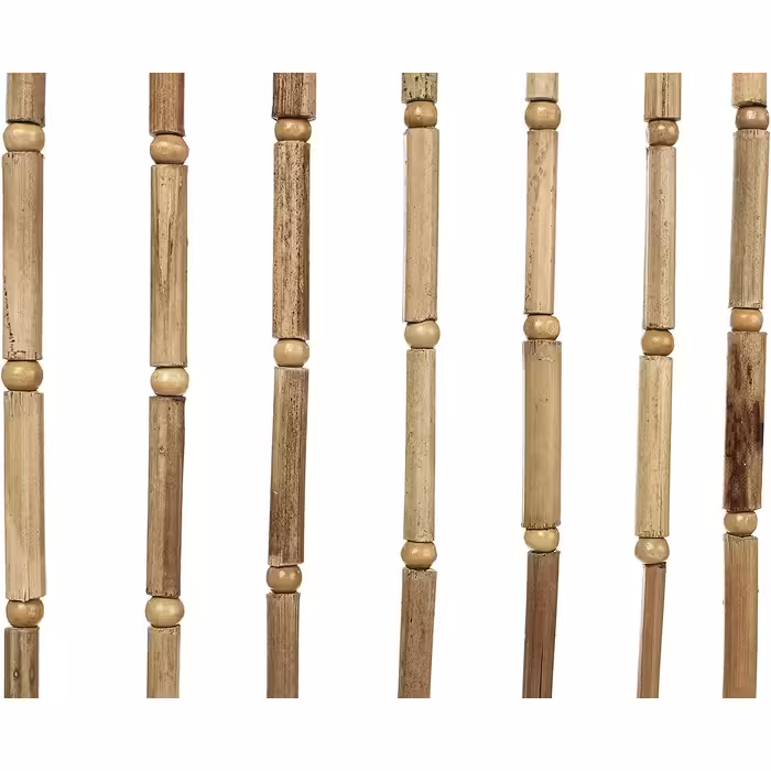 Kobolo Bamboo Door Curtain, 90x200 cm, 31 Strands, brown, natural bamboo curtain as a fly screen, privacy screen & room divider for balcony, terrace, kitchen or living area