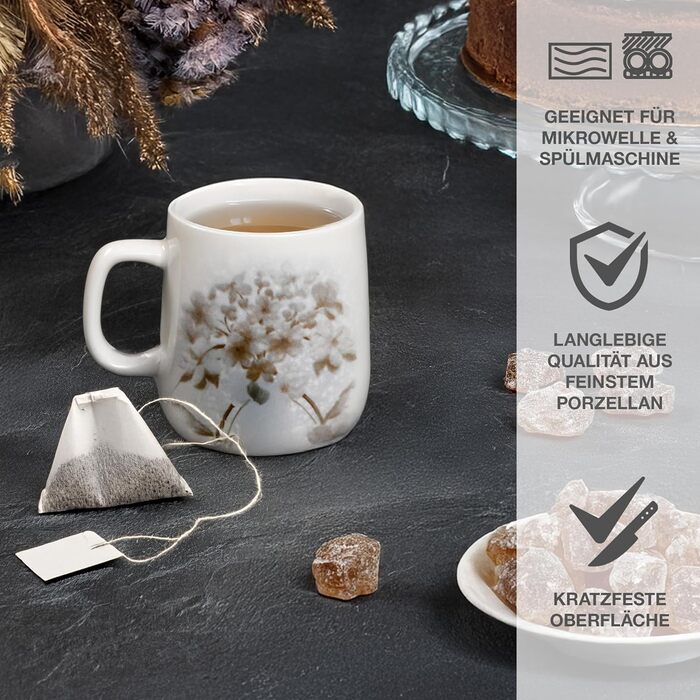 Набір посуду Moritz & Moritz BLOSSOM для 6 осіб (24 елементи) - сучасний сервіз з іграшковим дизайном, легкий у догляді, включає тарілки, чашки, миски та інше.