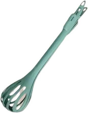 Snowflake whisk/beater, two-in-one food clip, egg beater, cooking, multi-function mixer, bread clip, manual hand tool made of plastic, kitchen whisk (Green)