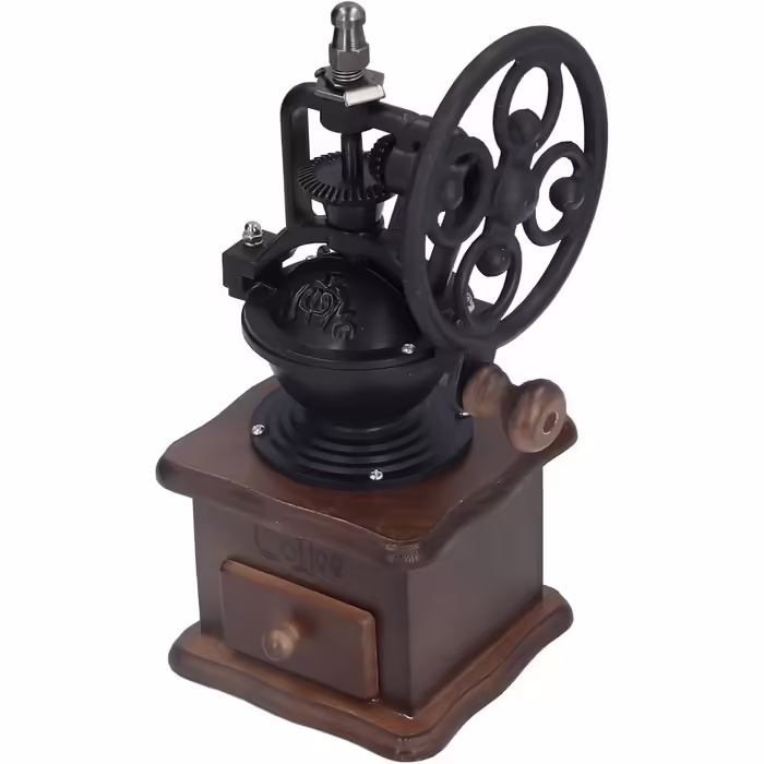 Manual Coffee Grinder, Vintage Espresso Grinder with Hand Crank Portable Coffee Mill Retro Hand Coffee Grinder with Infinite Adjustment, for Coffee Espresso