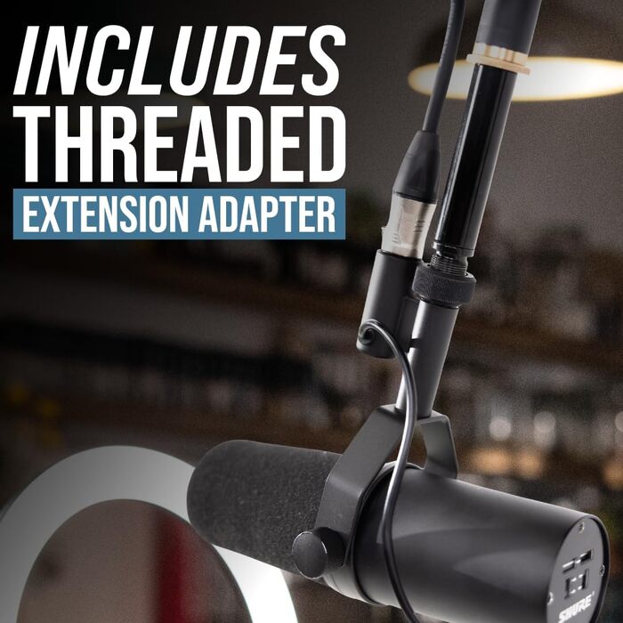 Штурмова стійка для мікрофона Shure by Gator з кабельною системою, чорна (SH-BROADCAST1)