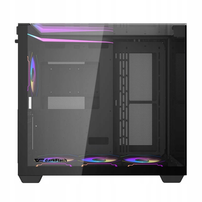 Корпус для комп'ютера darkFlash TH285 Cube Case ATX aRGB, 4 вентилятори, загартоване скло