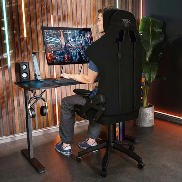 Ігровий стіл VECTOR з регулюванням висоти 56-79 см, 120x60 см, чорний, Trex