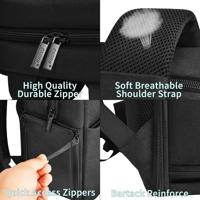 Чохол для камери CADeN, ватерпроф, з двома відділеннями, сумісний з Canon, Nikon, Sony - чорний (L)