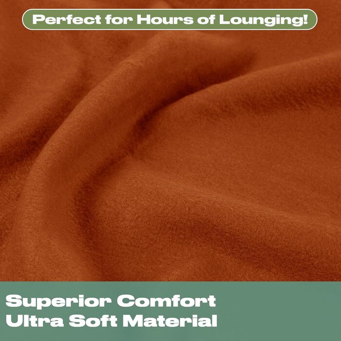 Плед DREAMSCENE з флісу, теплий та м'який, 120 x 150 см, колір охра