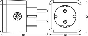 LEDVANCE Smart Plug: Трійник з USB, WiFi, захист від перенапруги та перевантаження, керування через додаток, Alexa, Google