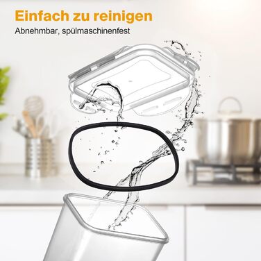 Контейнери для зберігання YASHE 24 шт. з кришкою, герметичні, BPA-free, для сухих продуктів, мюслі, борошна та цукру