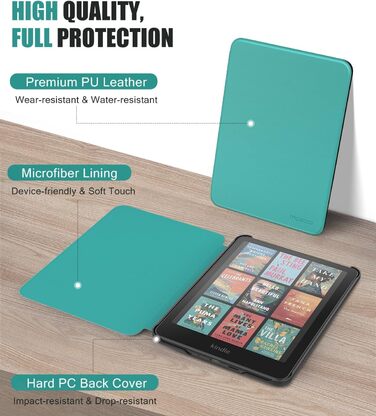 Чохол для Kindle Paperwhite 2024 (12-го покоління) та Kindle Colorsoft Signature Edition 2024 MoKo, Denim Green, з авто-ввімкненням/вимиканням