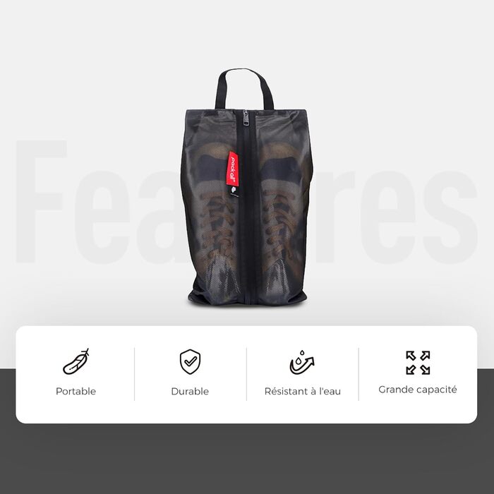 Pack all waterproof travel shoe bags, shoe organizers, and zippered shoe bags for men and women