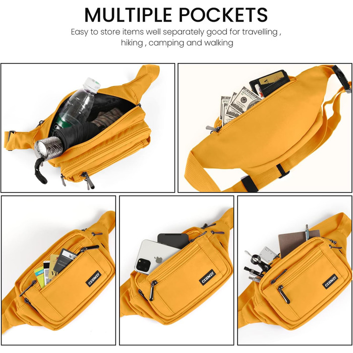 Жовта бананка/поясна сумка для жінок та чоловіків, універсальний розмір