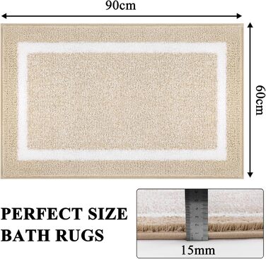 Килимок для ванної кімнати SHACOS: неслизький, м'який, водопоглинаючий, 60 x 90 см