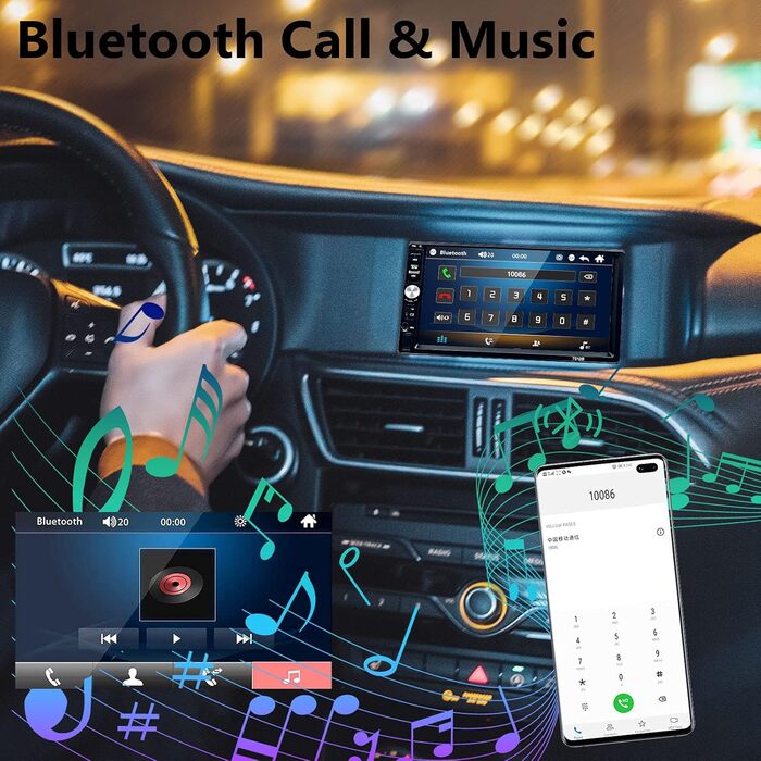 Автомагнітола 2 DIN з Bluetooth, 7
