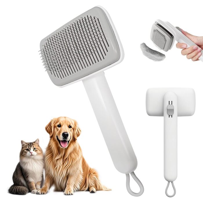 Щітка для тварин Piddy – самоочисна, для собак і котів, видаляє ковтуни, для довгої та короткої шерсті