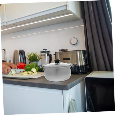 Нержавіюча каструля для приготування супу з товстим дном та вставкою для приготування на пару, сумісна з газовими та електричними плитами