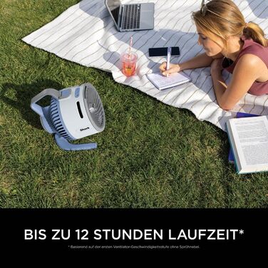 Вентилятор Shark FlexBreeze HydroGo – портативний, тихий, з 5 швидкостями, для дому та вулиці, FA050EU (Gletscher)