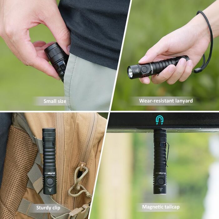 Wurkkos FC11-C LED ліхтар: 1200 люмен, USB-C, 90 CRI, 5000K, магнітний цоколь