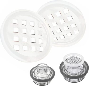 Ice Blockers for Yeti Rambler bottles, prevent cubed or crushed ice from entering your drink, fits 18, 26, 1020 ml bottles, 2 pack