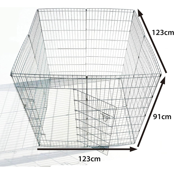 Клітка-манеж для цуценят та кроликів Ellie-Bo Easy-Up, 8-секційний, 91 см