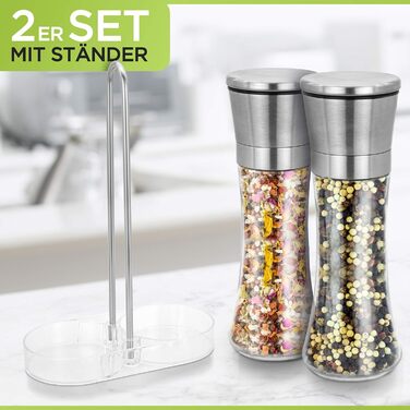 Набір для солі та перцю з керамічним млином: преміум-якість, нержавіюча сталь, для кухні