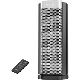 Електричний обігрівач AEOCKY 3 покоління з AI-термостатом, 1800 Вт, PTC, для дому, з пультом, 70° осциляція, тихий, безпечний, портативний, для офісу, спальні, кімнати