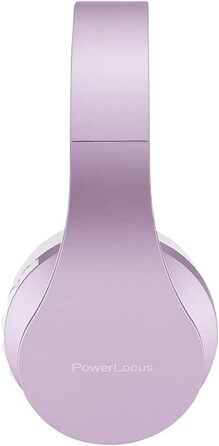 Бездротові навушники PowerLocus Over Ear Bluetooth з мікрофоном (Aux, для iPhone, Android, PC) білий/фіолетовий