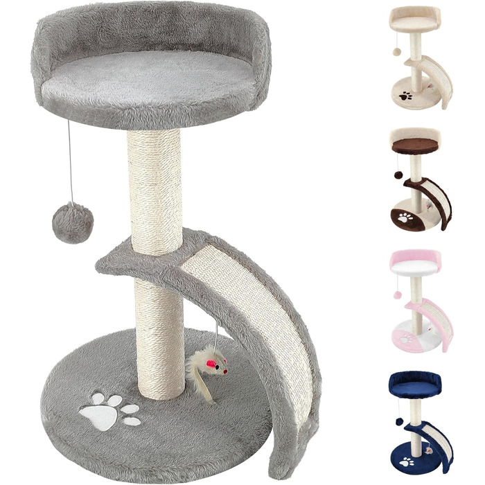 Дерево-кіт Beltom® Kratzbaum 54 см. Рожево-біле (сіре) - ігровий комплекс для котів