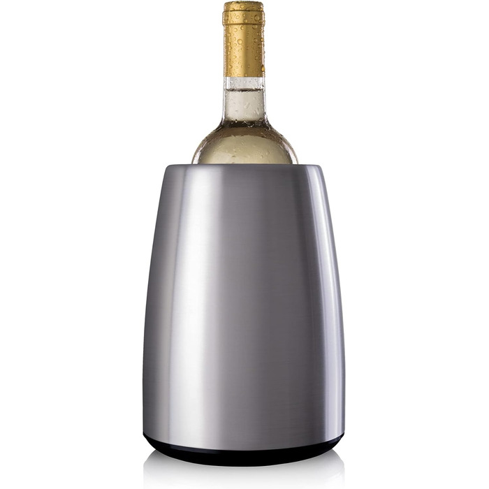 Vacu Vin 3649360 Active Wine Cooler Elegant, Stainless Steel, 208(h) x 155(dia)mm.