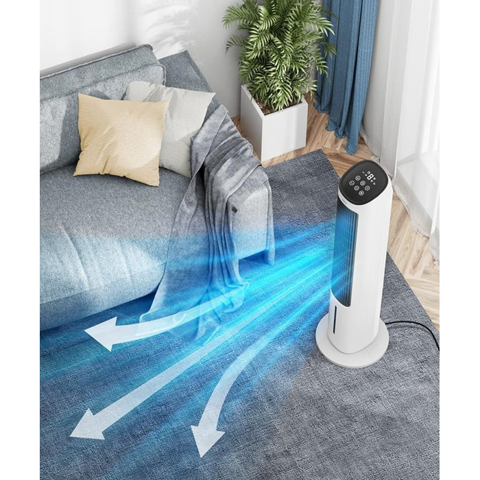 Колонний вентилятор Zilan TOWER FAN COOLER, білий