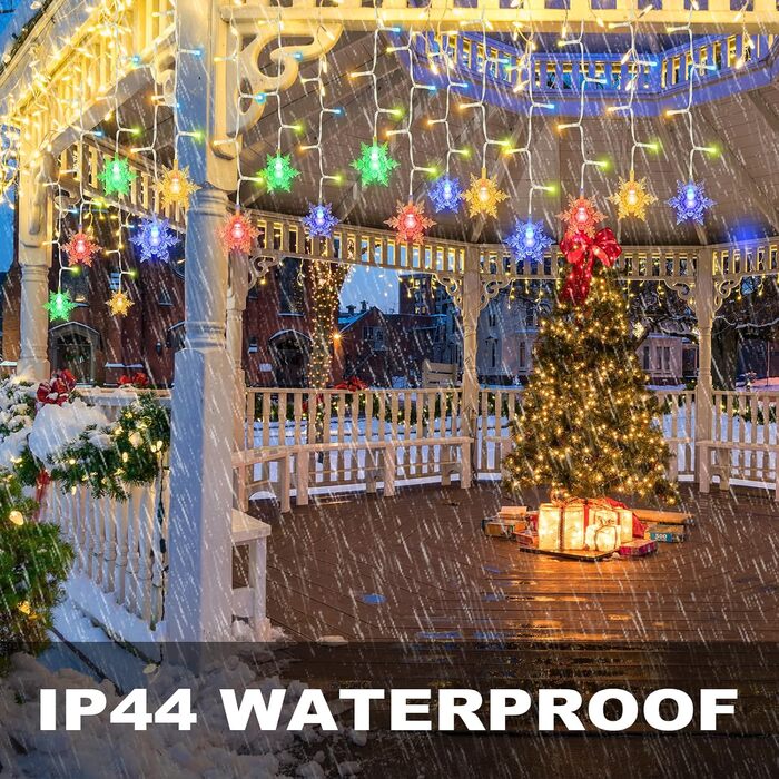 Льоново-світловий гірлянда AUAUY на Різдво: 6м, 40 LED, 2 режими, вологостійка, для дому та саду