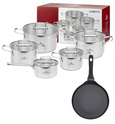 Набір каструль Gerlach Ambiente з нержавіючої сталі, 10 предметів