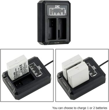 Зарядний пристрій JJC для Canon EOS 700D, 650D, 600D, 550D (Rebel T5i, T4i, T3i, T2i) - Dual USB, LP-E8