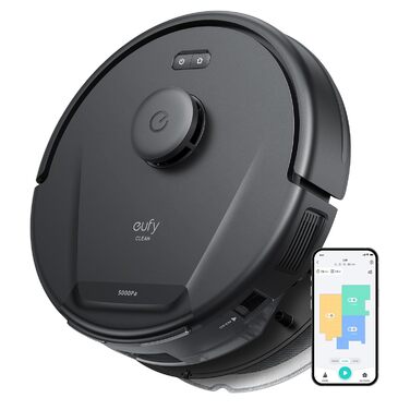 Робот-пилосос Eufy L60 Hybrid з функцією миття, потужність 5000Pa, лазерна навігація iPath, для ретельного прибирання, ідеальний для волосся та твердих підлог (відновлений)