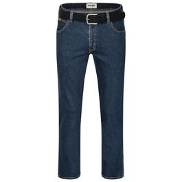 Джинси чоловічі Wrangler Texas Regular Fit Authentic Straight Darkstone + Чорний ремінь 34W/32L