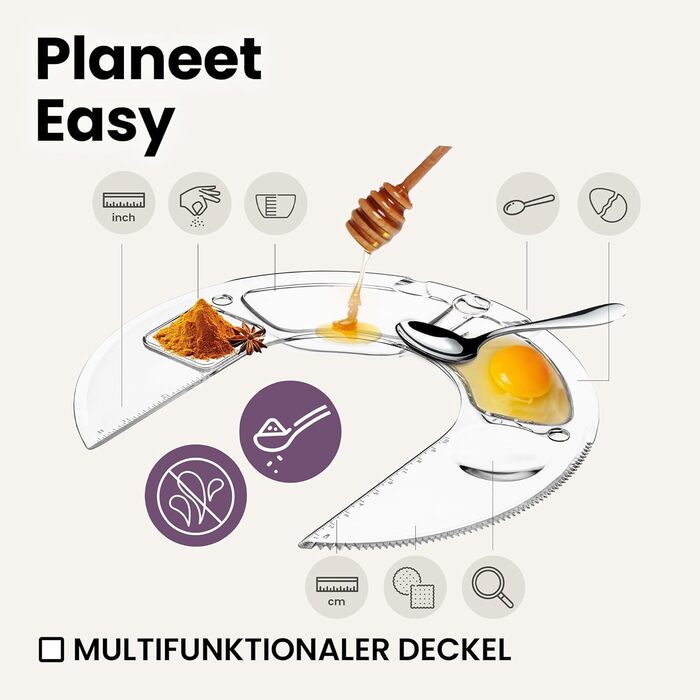 Кухонний комбайн ZEEGMA PLANEET EASY: планетарний міксер 1500 Вт з чашею 5.2 л, 10 швидкостей, насадки для замішування, збивання, готування. Білий