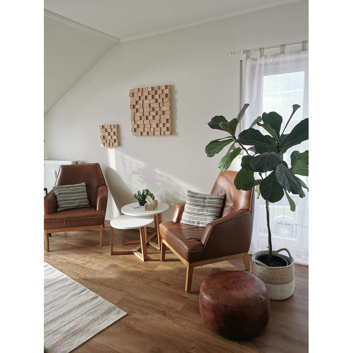 Акустичний диффузор 2D 500 дерев'яна стінова панель 30x30 см (світлий дуб)