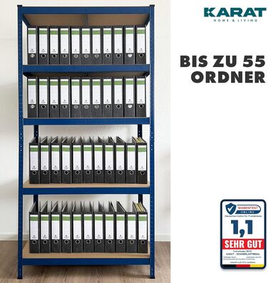 KARAT Heavy-Duty Shelving Unit, 2-Piece Set, 40 x 90 x 180 cm
