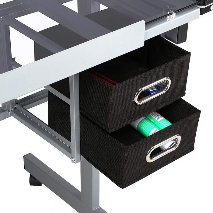 Yaheetech Adjustable Drafting Table - Tilting Glass Top Desk for Architects, Artists & Painters - 90cm x 60cm