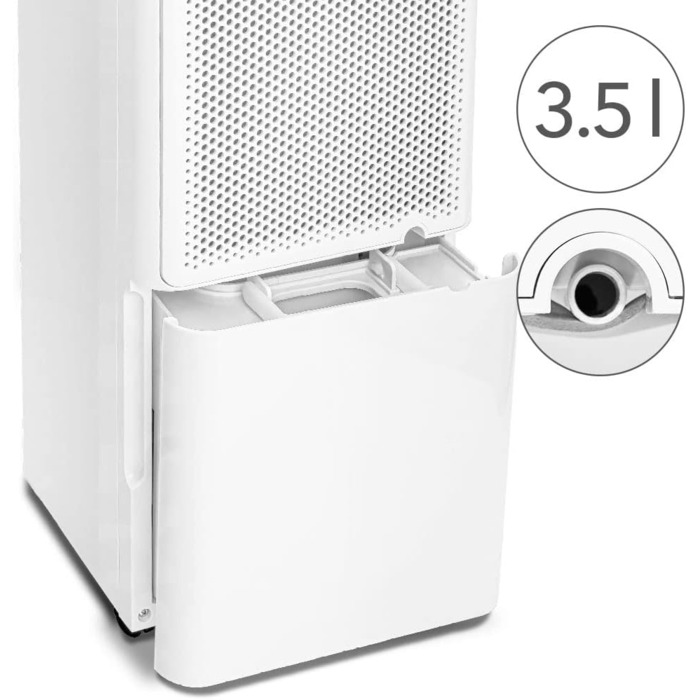 Тотек TTK 70 HEPA (Plus) – Електричний осушувач повітря з HEPA фільтром 20 л/добу, 45 м², 110 м³