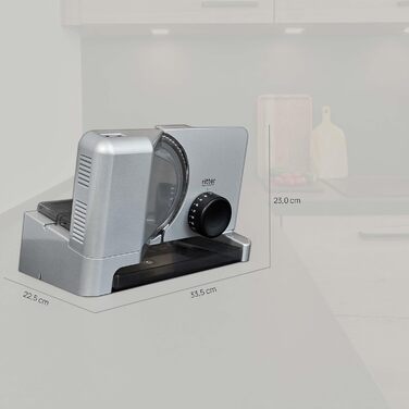Електричний слайсер Ritter E 16 Duo Plus з металу, Made in Germany, срібний