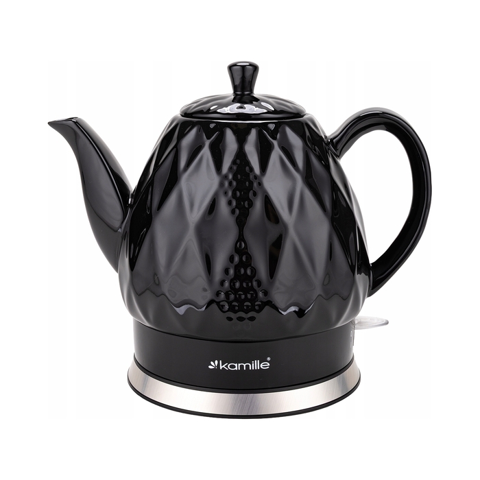 Електричний чайник Kamille KM1728, 1200 Вт, 1,5 л, чорний