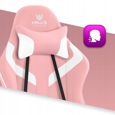 Ігрове офісне крісло Hell's Chair HC-1007 2.0 Pink, екошкіра
